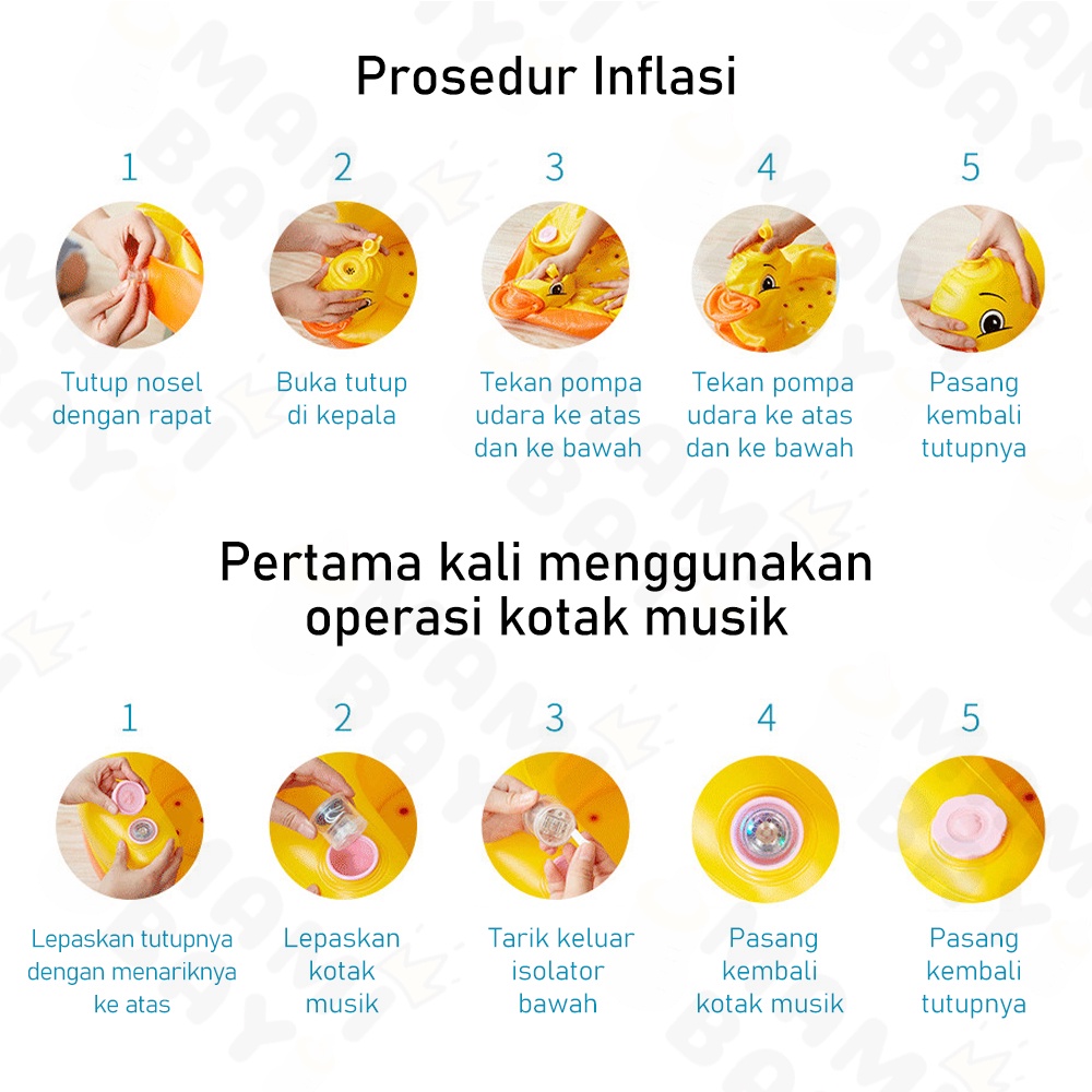 OKEYI Sofa tiup Sofa Kursi Makan Bayi Belajar Duduk musik Baby Chair dapat digunakan saat makan dan saat mandi