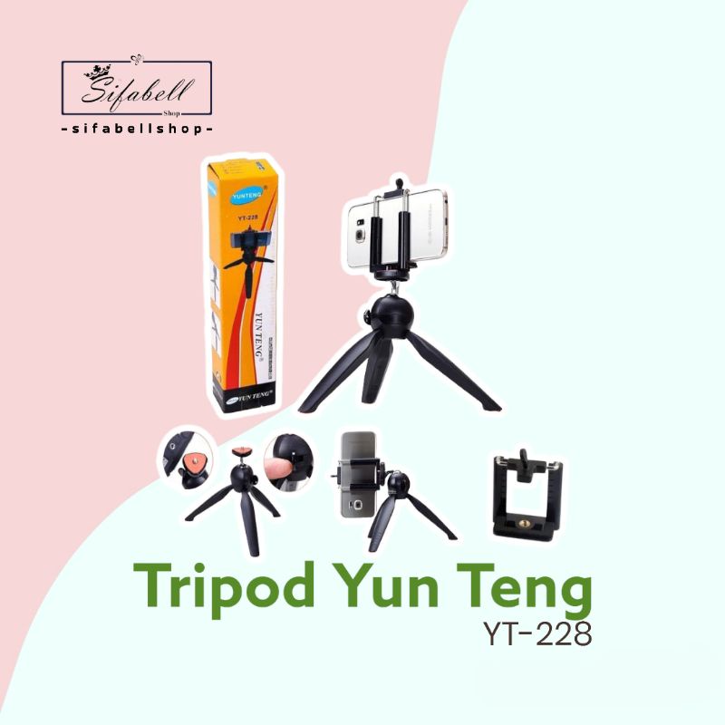 Tripod Support Mini Penyangga HP Dudukan Handphone Stand Holder HD30 Tongsis HD-30