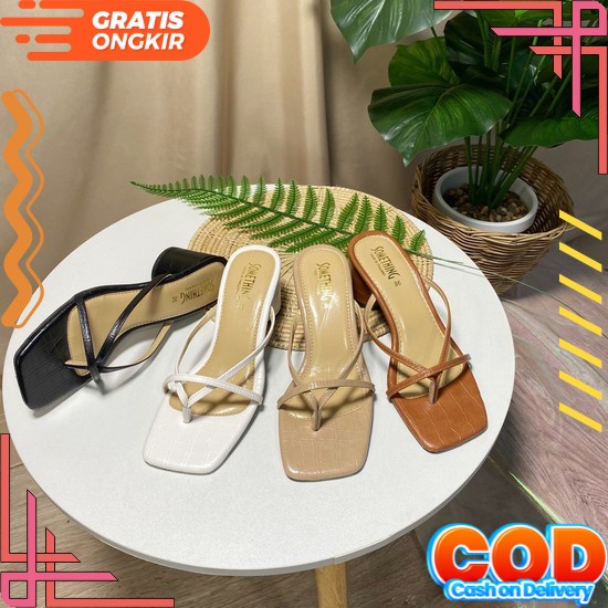 Sandal High Hells Wanita Import Sandal Hak Kaca Wanita Sandal Kelsey 3265-1 K Hils Kekinian Import S