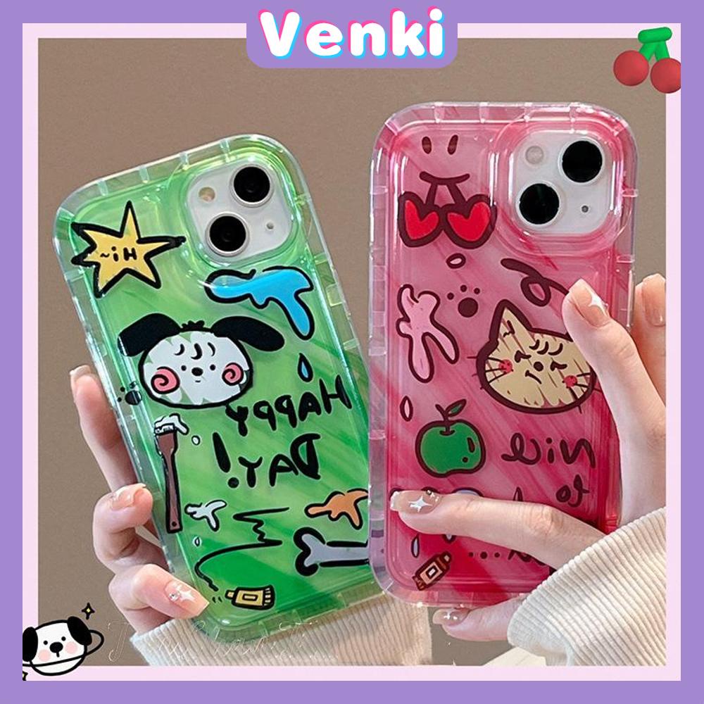 Case For iPhone 14 Pro Max TPU Soft Jelly Airbag Clear Case Cute Cartoon Cat and Dog Camera Protection Shockproof For iPhone 14 13 12 11 Plus Pro Max 7 Plus X XR