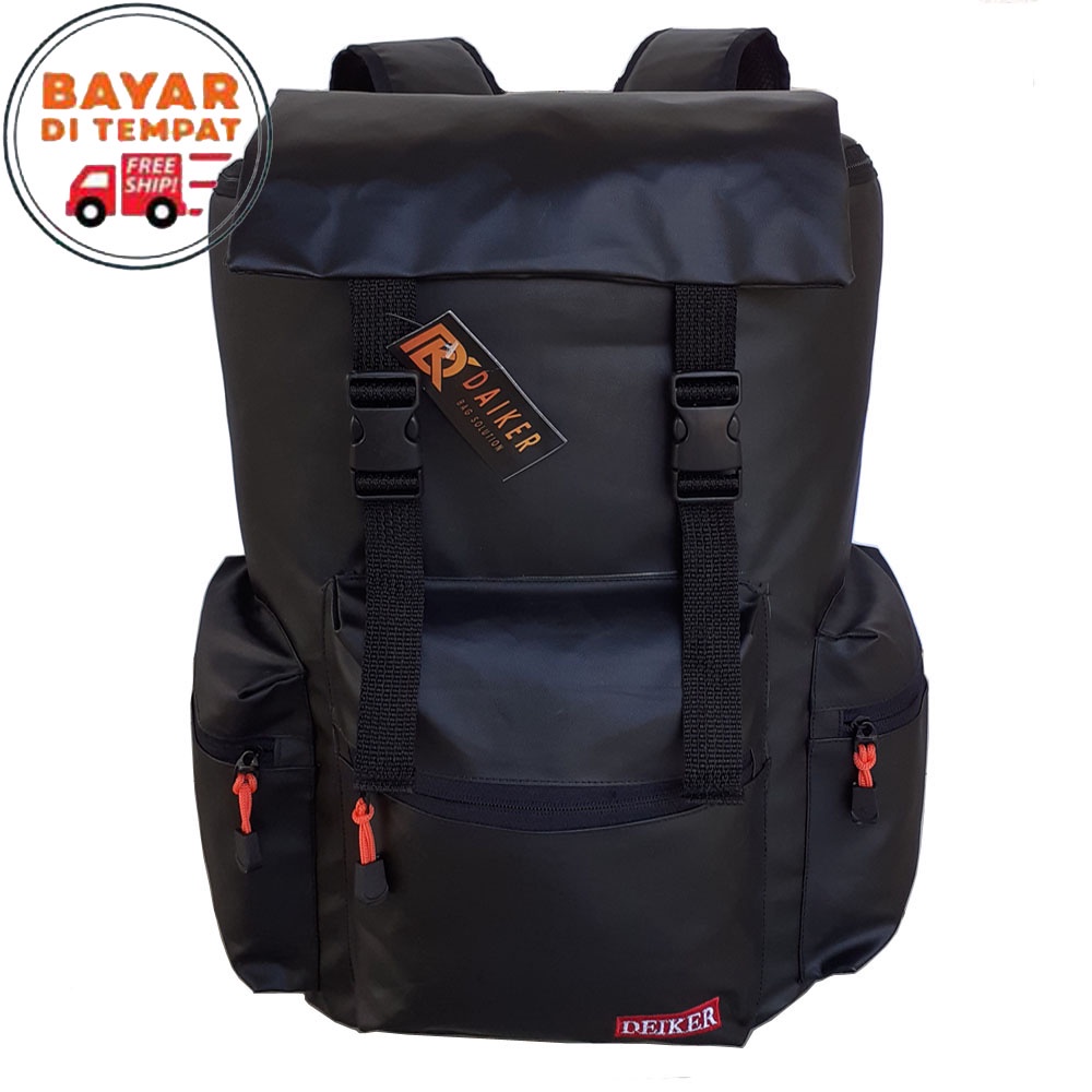 tas ransel pria wanita tas waterproft tas jumbo tas outdoor tas multifungsi tas produck daiker black