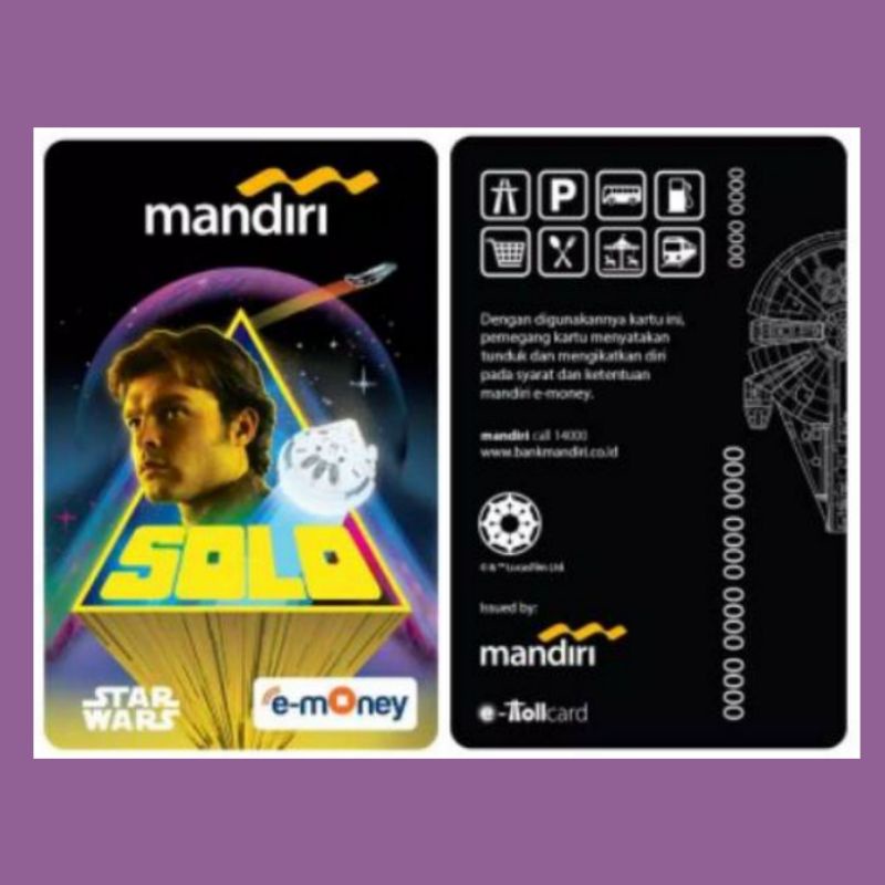 Mandiri eMONEY Star Wars - HAN SOLO ORI /Like eTOLL Tapcash Flazz or Brizzi