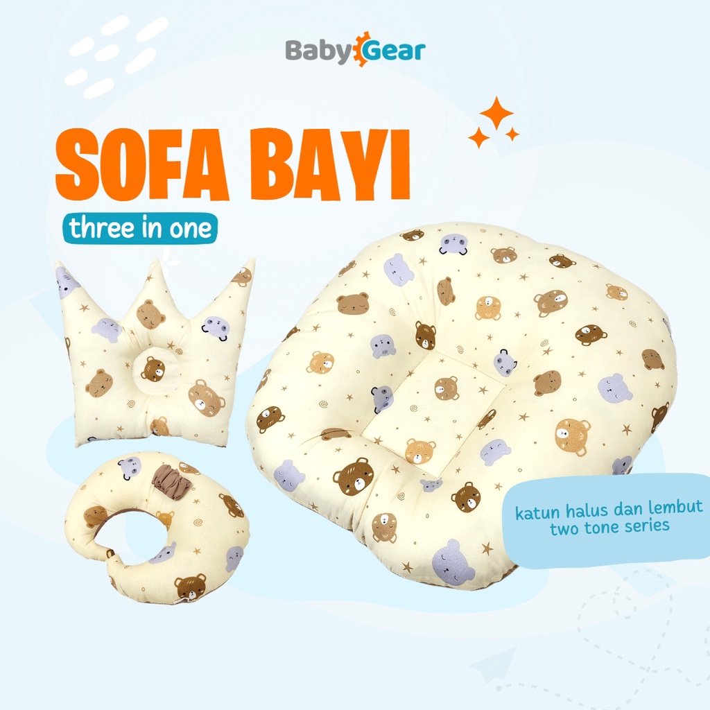 [PAKET SUPER HEMAT] Sofa Bayi Multifungsi / Kasur Bayi Empuk / Baby Lounger