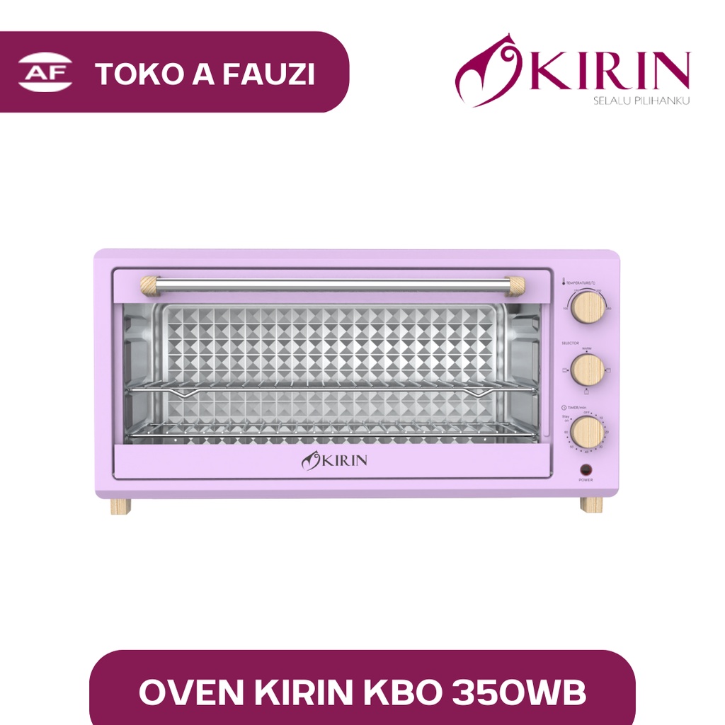 Kirin Beauty Oven 35 Liter KBO - 350WB / Oven Listrik/ Pemanggang - Putih Pink Ungu