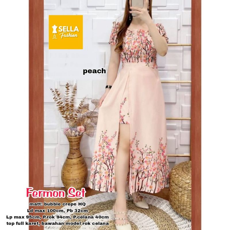 SETELAN ROK CELANA BANGKOK ST666 FERMON SET