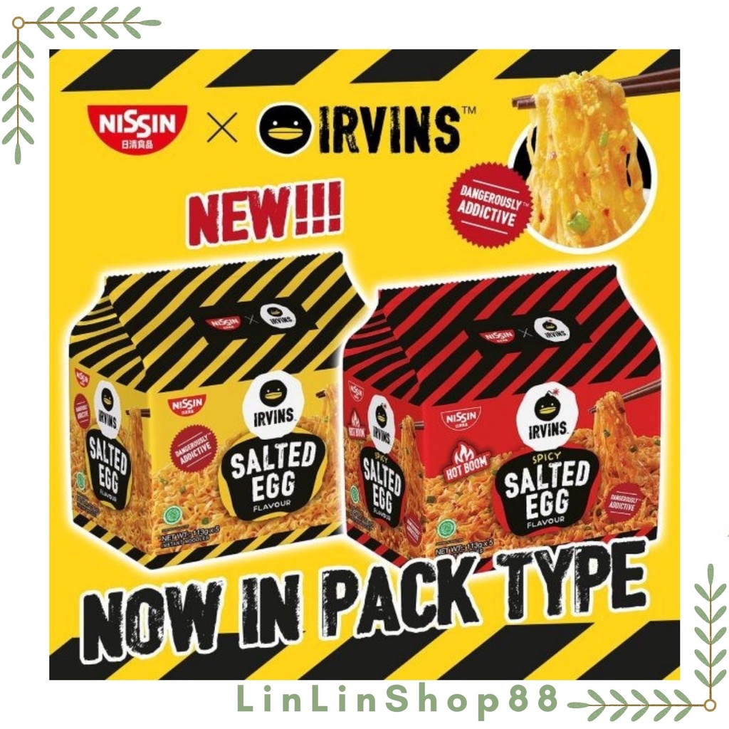 Nissin Irvins Instant Noodle Salted Egg Flavor - Spicy Hot Boom