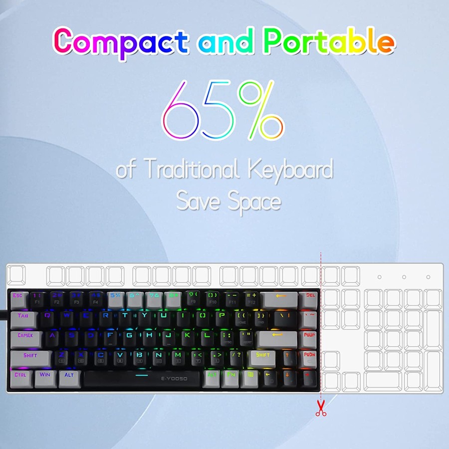 E-YOOSO Z686 68% Mini RGB Hotswap Mechanical Gaming Keyboard