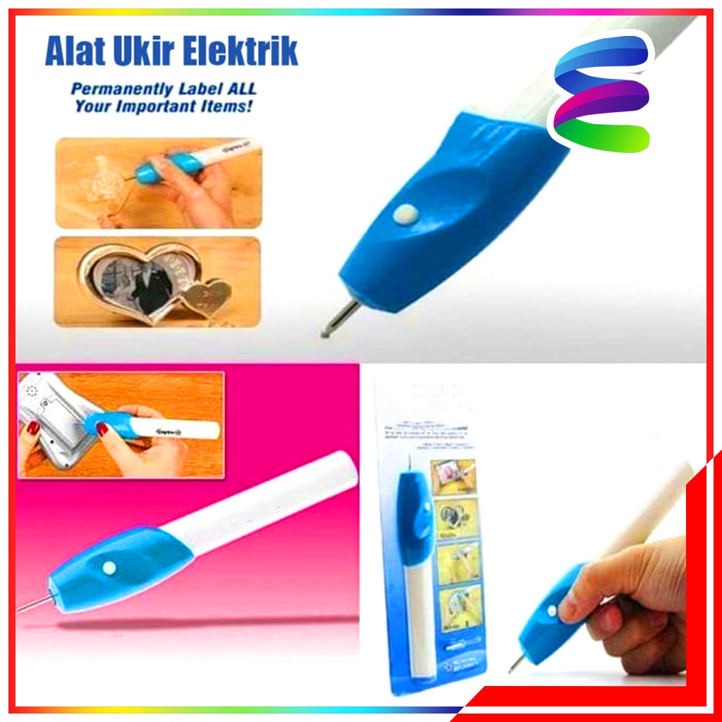 Alat Ukir Grafir Elektrik EZ Engraver Pen Ukir Besi Kaca Kayu Plastik Praktis - Pen Alat Ukir Elektrik