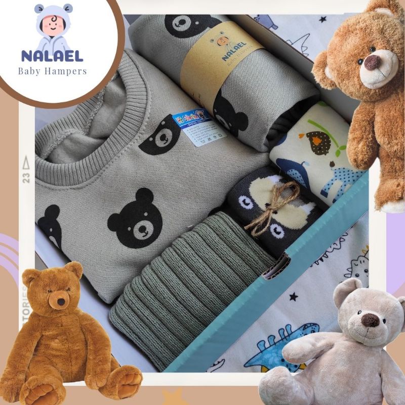 NALAEL hampers bayi kado lahiran bayi laki laki dan perempuan unisex  bermanfaat SIMPLE SWEATER series (COD/Pay Later)
