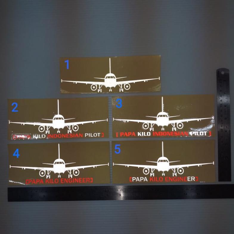 

83 Cutting Sticker Pesawat, PAPA KILO, Indonesia Pilot, Enggineer, Instructor, Flight Attendant Stock Banyak ̿