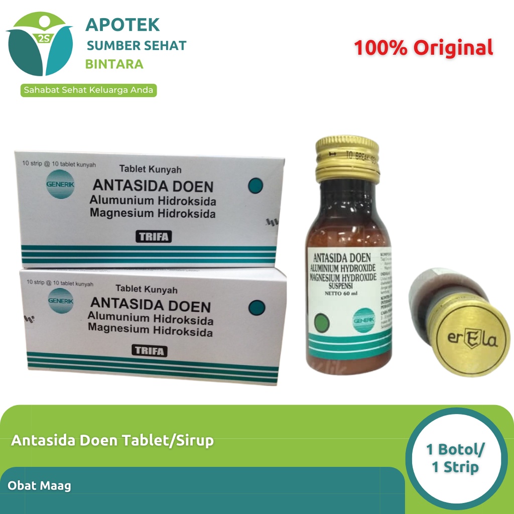 Antasida Doen Obat Sakit Maag Tablet/Sirup