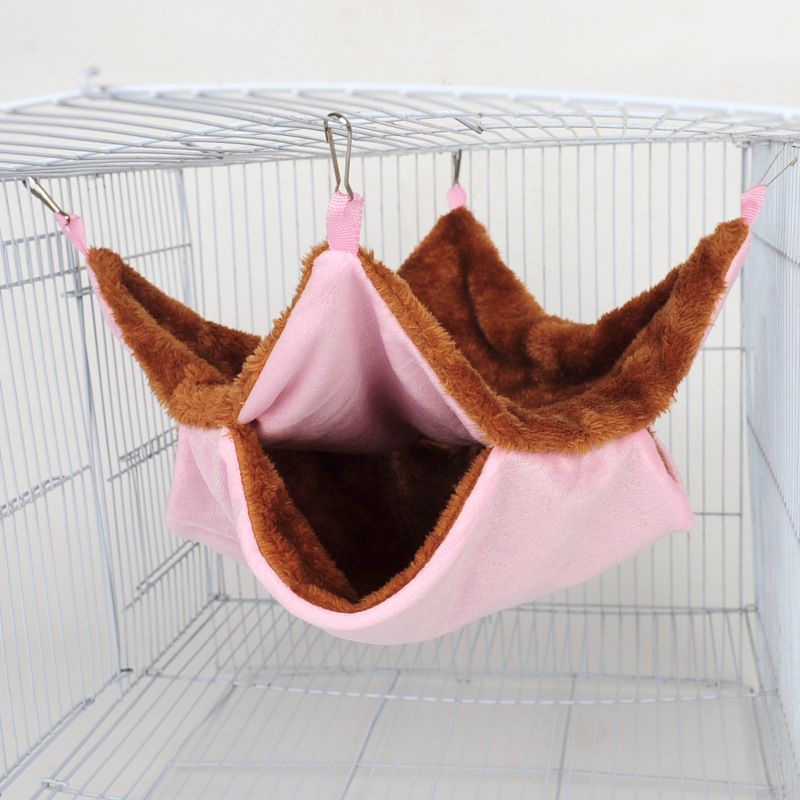 Sugar Glider Hammock Double Layer Mainan Rumah Hangat