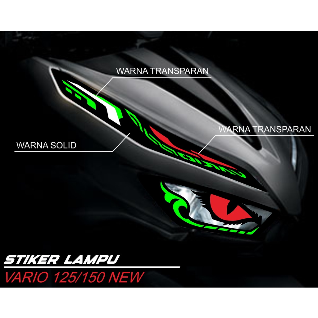 Stiker Lampu/ Alis Motor Vario 125-150 New- Sticker Led Honda Vario SM01