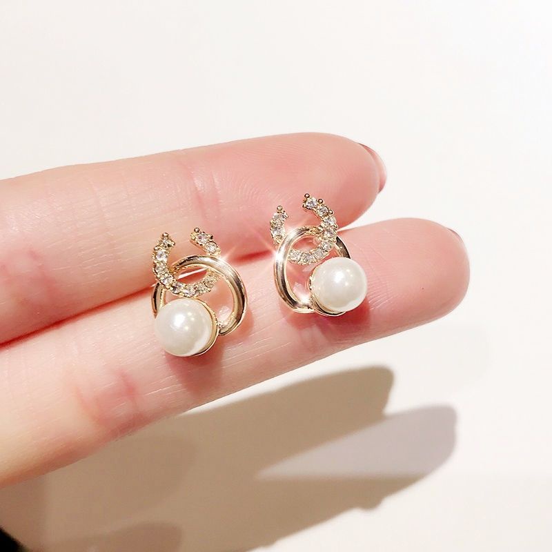 FerenHongXia Anting Tusuk Gantung Desain Bunga Gaya Korea Untuk Wanita