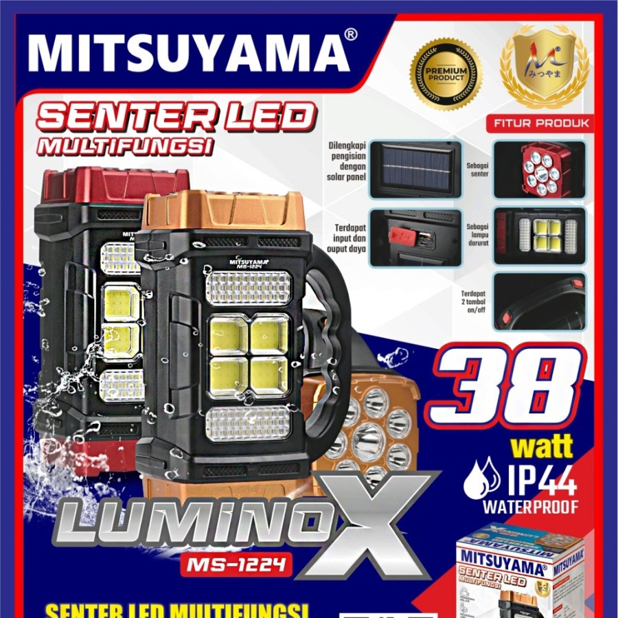 COD Senter LED 38 Watt Multifungsi Luminox Mitsuyama Ms-1224
