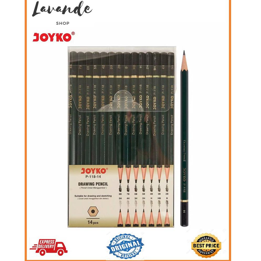 

[PRODUK WC8GB] DRAWING PENCIL / PENSIL MENGGAMBAR JOYKO P-118-14 1 Set 14 Pcs V7L