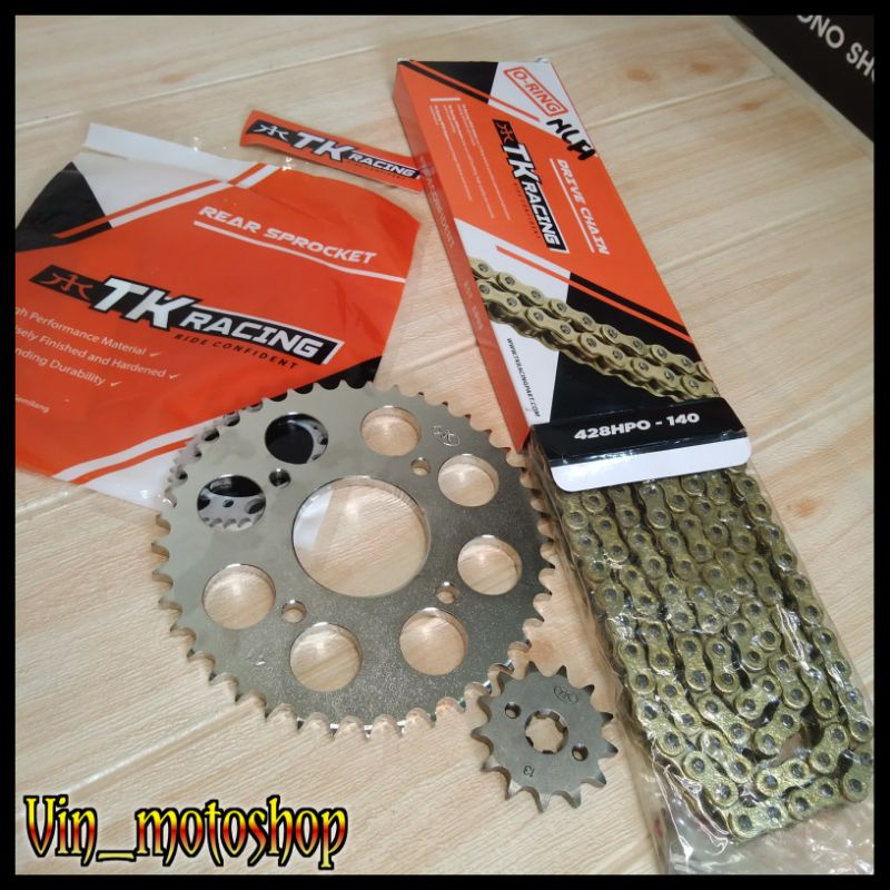 gear gir set TK Racing 428 Supra X 125 / fit new / Revo absolute / karisma / Blade TK Racing full se