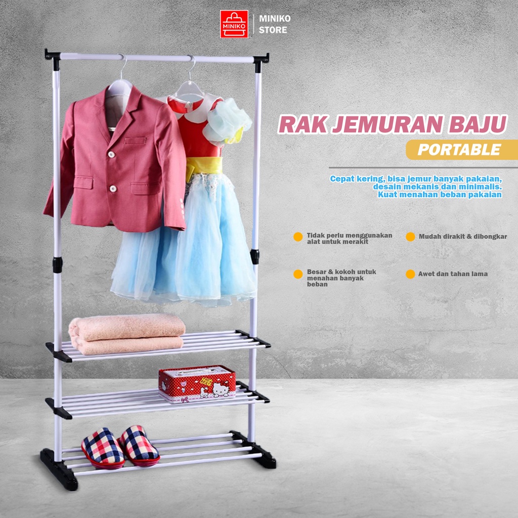 Stand Hanger Rak Gantungan Baju Serbaguna