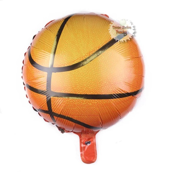 Balon Foil Bulat Basket Ball / Balon Foil Karakter Bola Basket