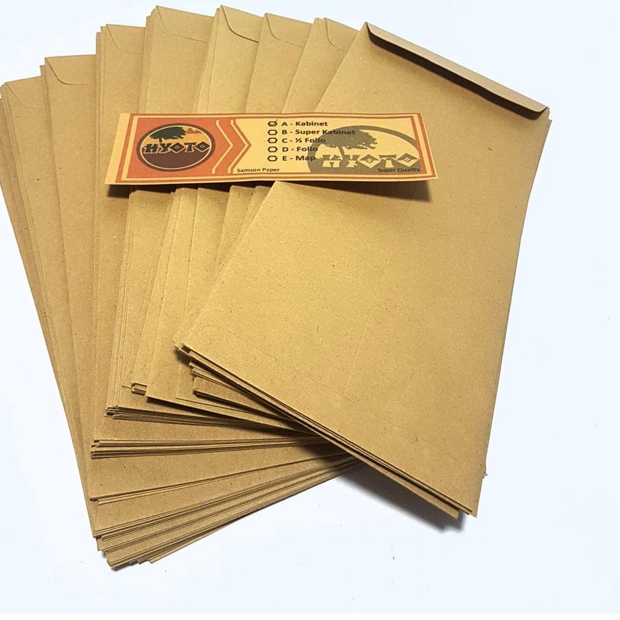 

12.12 HARGA GROSIR Harga Grosir (1packs/100pcs ) Amplop Coklat Kabinet Ukuran 24X11cm KYOTO !!