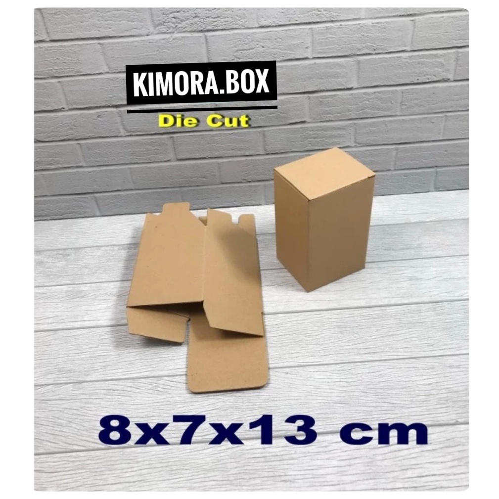 

Kardus karton uk. 8x7x13 cm....Die Cut kotak box botol