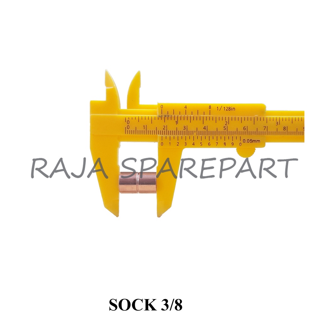 SK3/8 SOCK PIPA AC/SAMBUNGAN PIPA AC TEMBAGA 3/8 INCH