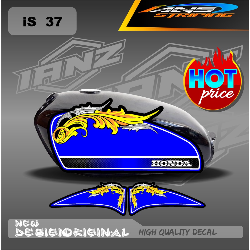 STIKER KONSEP TANGKI CB100 CUSTOM HOLOGRAM/NON HOLOGRAM IS37