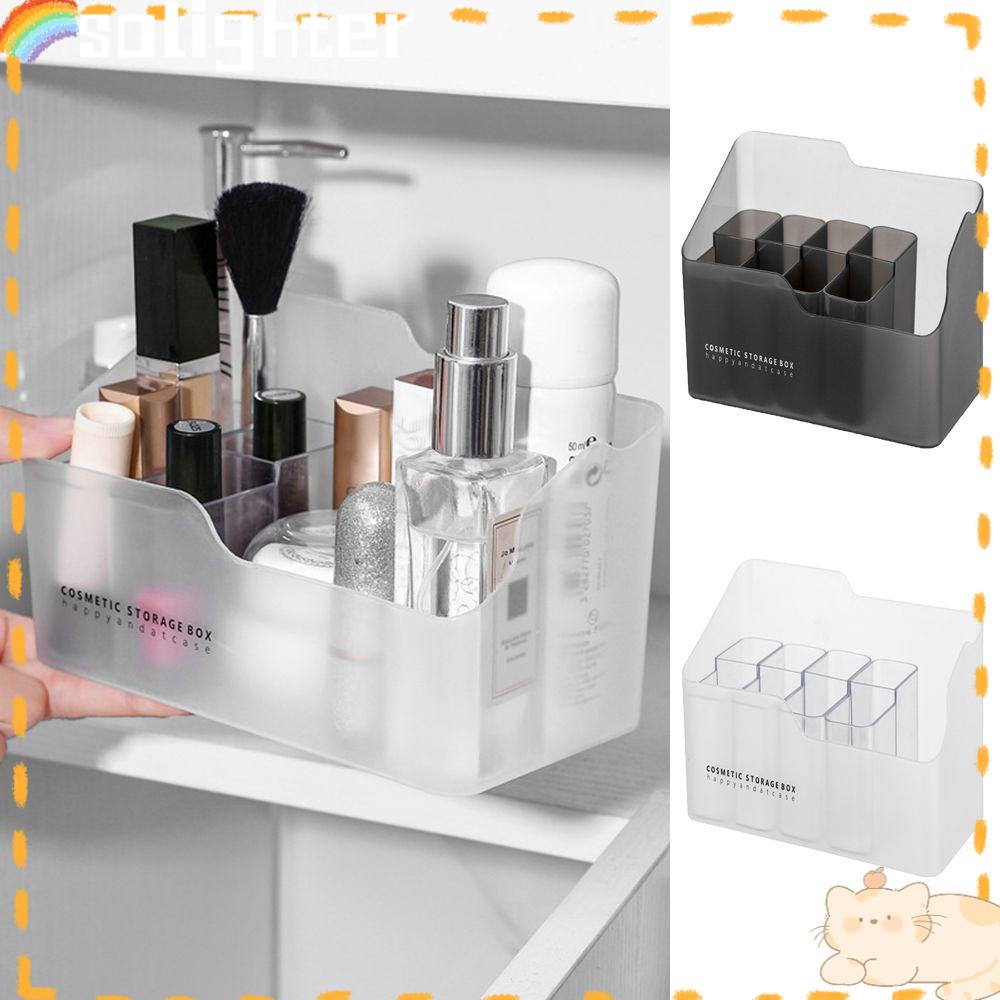 Solighter Makeup Organizer Meja Kamar Mandi Plastik Table Organizer Jewelry Case Meja Kotak Penyimpanan