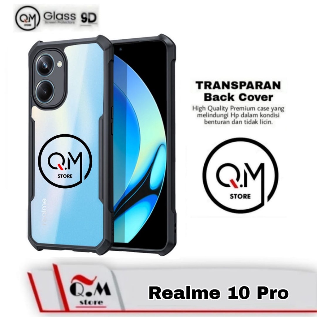 Case Transparan Realme 10 Pro Softcase Transparan Armor Acrilik Pelindung Back Cover