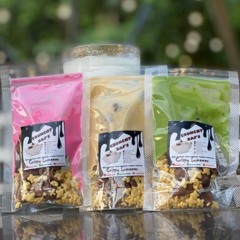

Crunchy Raf's in Pouch / snack viral / choco in jar / choco in pouch / rice crispy / chococrunch / cemilan murah /snack murah / pouch / snack in jar / snack lebaran / hampers (BUY 20 FREE 1)