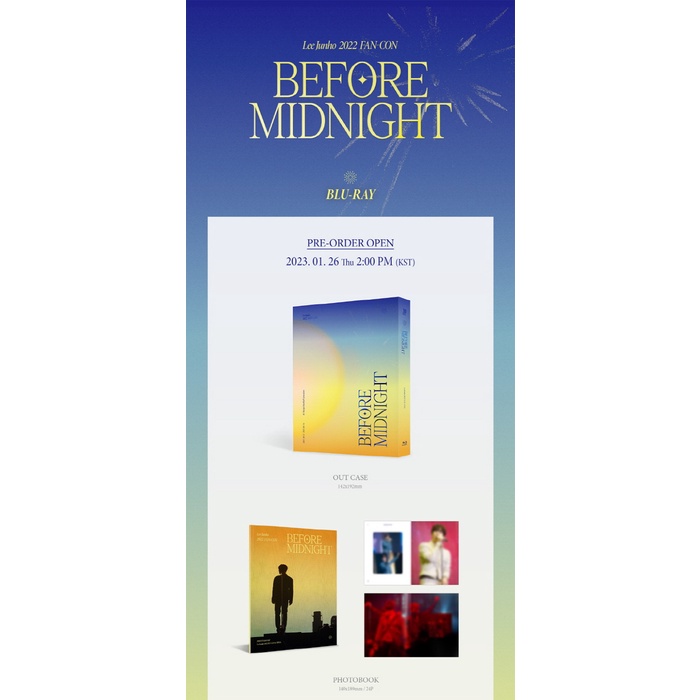 2PM Lee Junho 2022 FAN-CON Before Midnight (DVD / Blu-ray)