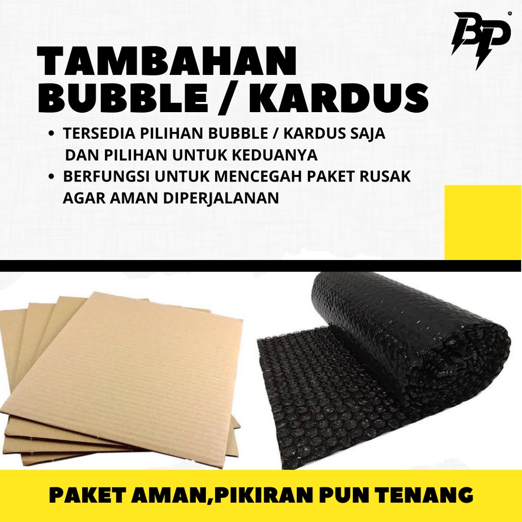 

Tambahan Packing Bubble Wrap + Kardus Agar Aman (Khusus Customer Bobokho.Project)