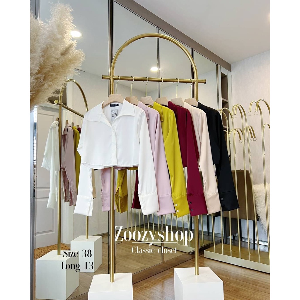 KEMEJA ZOOZY CROP LONG SLEEVE IMPORT BANGKOK CODE 51