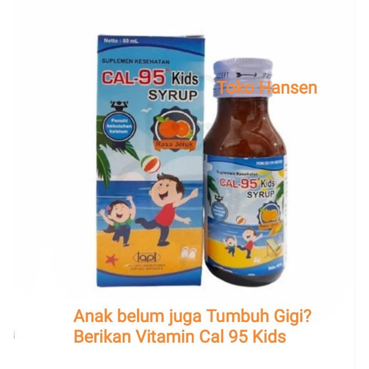 Cal 95 Kids 60 ml Sirup Tulang dan Gigi anak peninggi badan