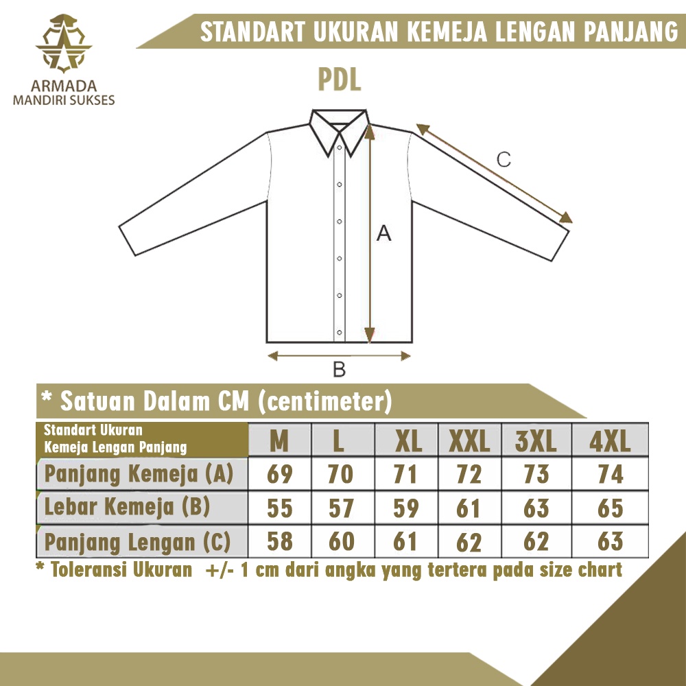 Seragam PDL Drill Satpam Biru - Seragam PDL Drill Security Biru