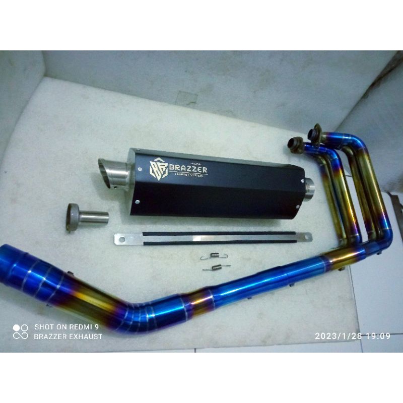 knalpot fullset Ninja 250 fi new old ninja karbu kawasaki z250 R25 mt25 original BRAZZER EXHAUST BIG