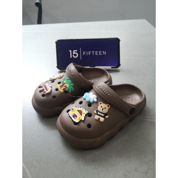 NEW！BIG SALE！！Size 18-29 Sandal Sendal Anak Laki Laki Usia 0-5 Tahun Bear Bahan Eva Karet 6130-7