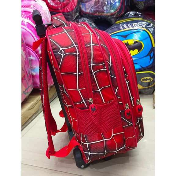 TROLLEY DORONG SD 16inch TAS ANAK SEKOLAH LAKI LAKI GLOSSY EMBOS TIMBUL 3RESLETING IMPORT - Mite 16inch UKURAN BESAR dan LUAS