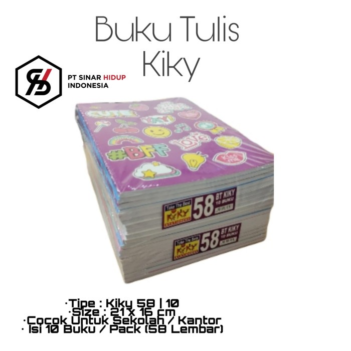 

Bts Buku Tulis Kiky 58 Lembar ( Motif Random )