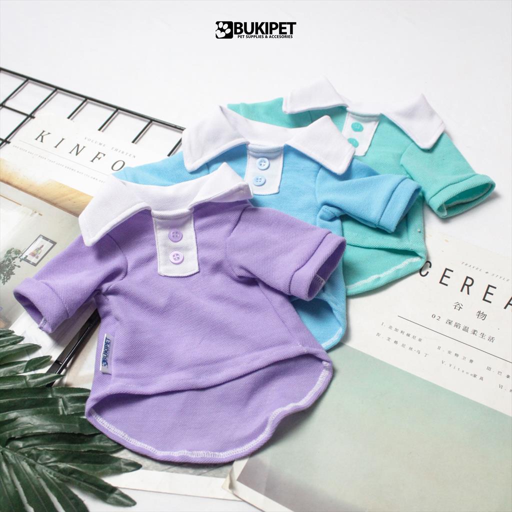 baju kucing anjing kelinci monyet lucu cowok cewek aksesoris hewan kecil - COLOURPOP POLO SHIRT SERIES