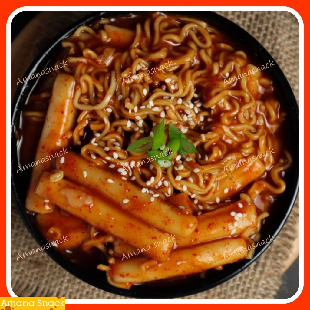 ASHIAAAP Ramyeon Makanan tteokbokki camilan khas korea jajanan tradisional asli instan halal mozarella asin pedas gurih enak ringan lainnya toppoki teokpokki tobboki