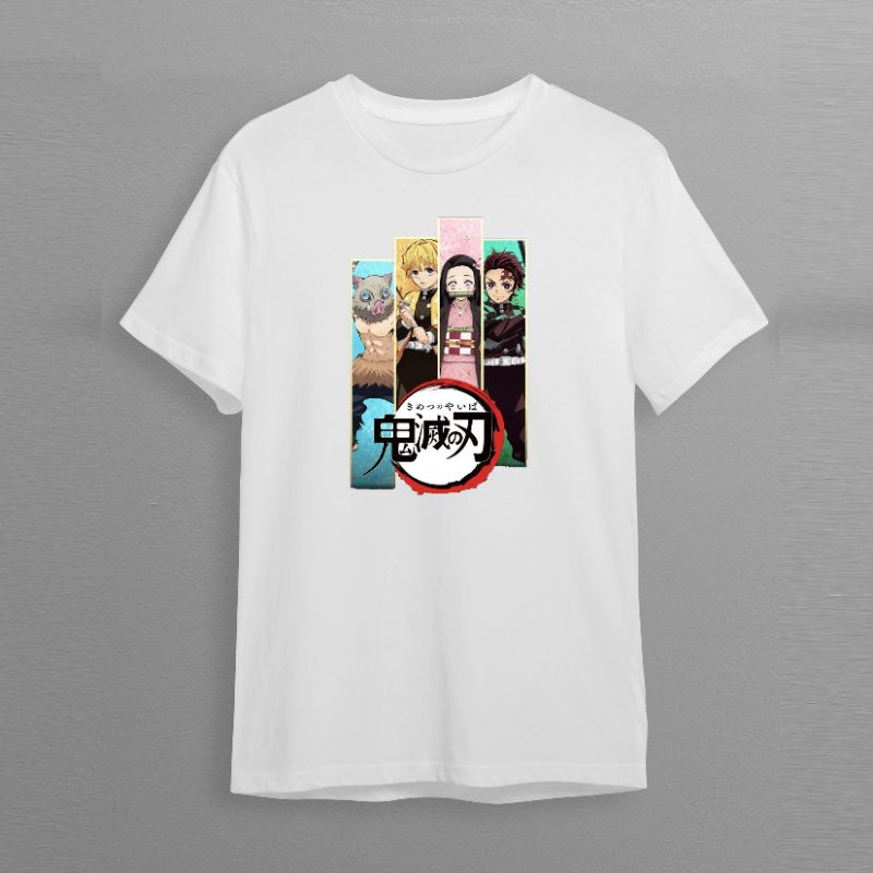Kaos tshirt anime demon slayer/ baju tokoh anime tanjiro kamado/kaos nezuko kamado