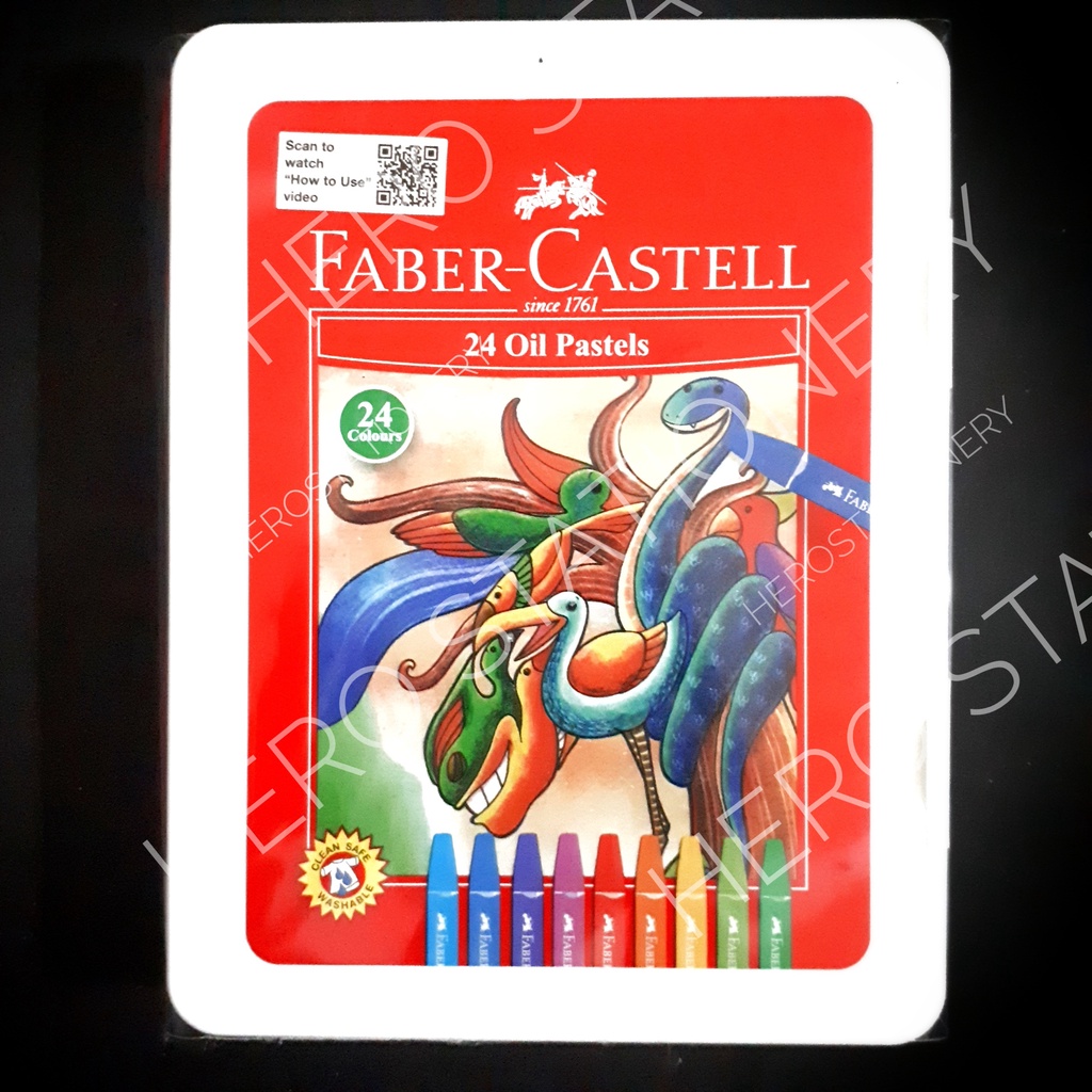 

Faber-castell crayon krayon oil pastel set 24 warna