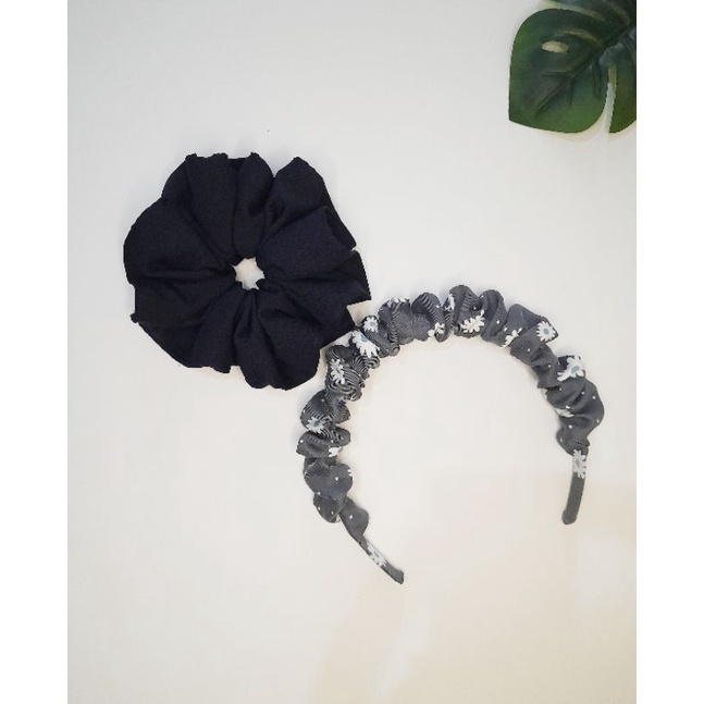 Paket Bando & Scrunchie aesthetic korea motif / Bando Viral Nagita Slavina