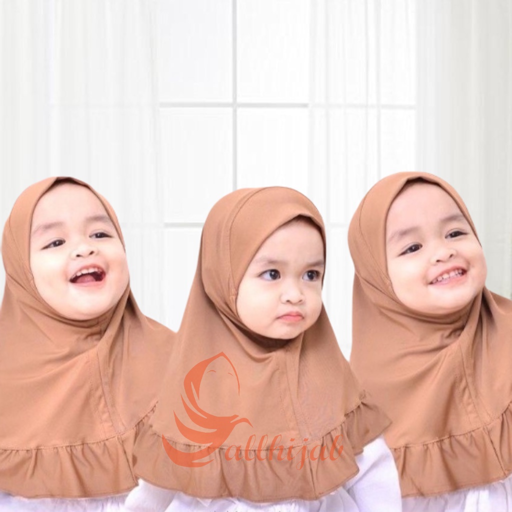 Carla rempel anak kerudung instan anak