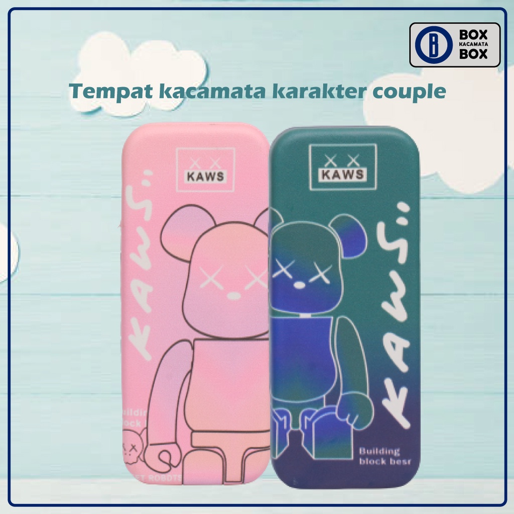 Tempat/Box/ Hardcase Kacamata Motif Karakter Kaws Couple Keren Terbaru D6