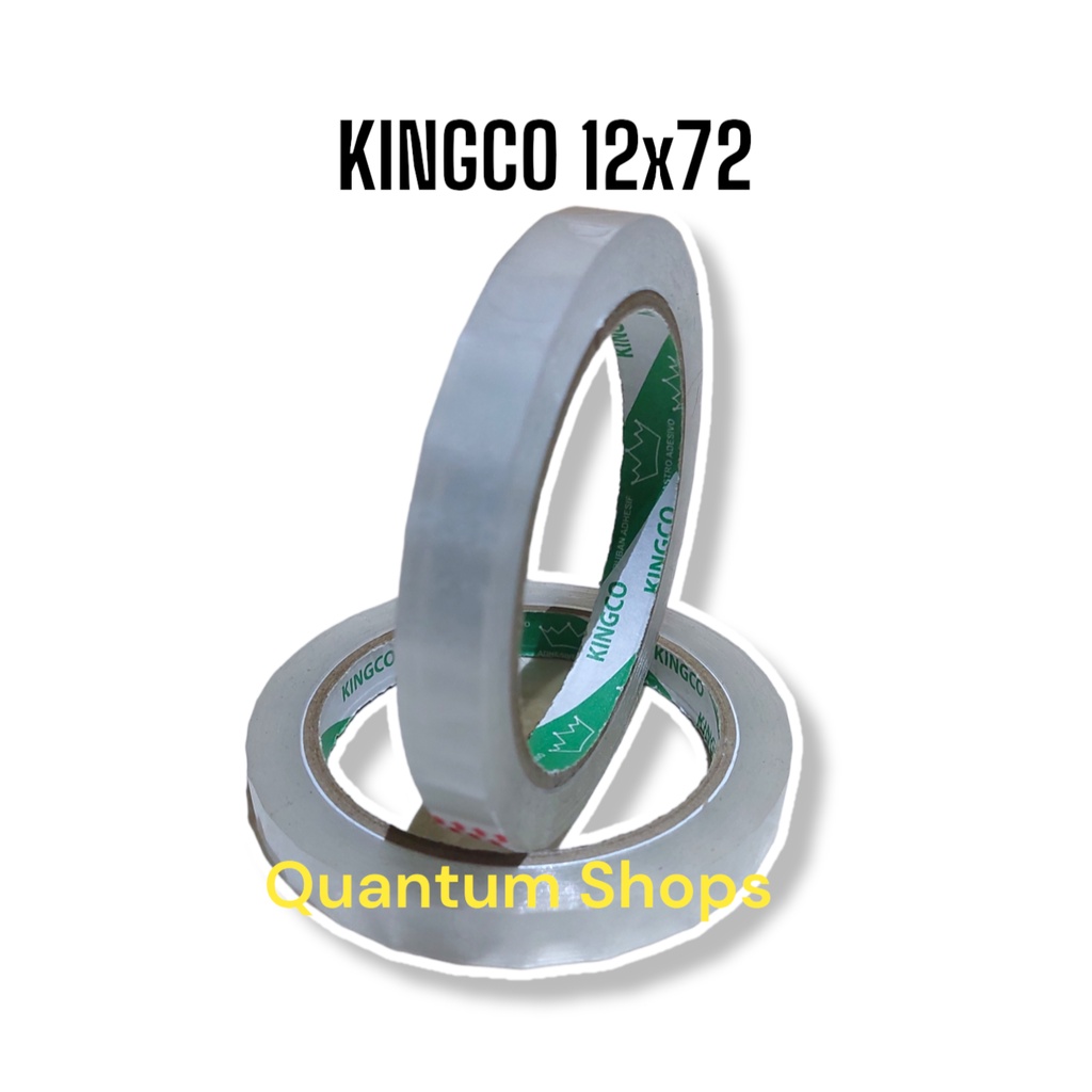 

KINGCO Lakban Isolasi Selotip Bening Kecil Transparan 1/2 inch | 12mm x 72 Yard