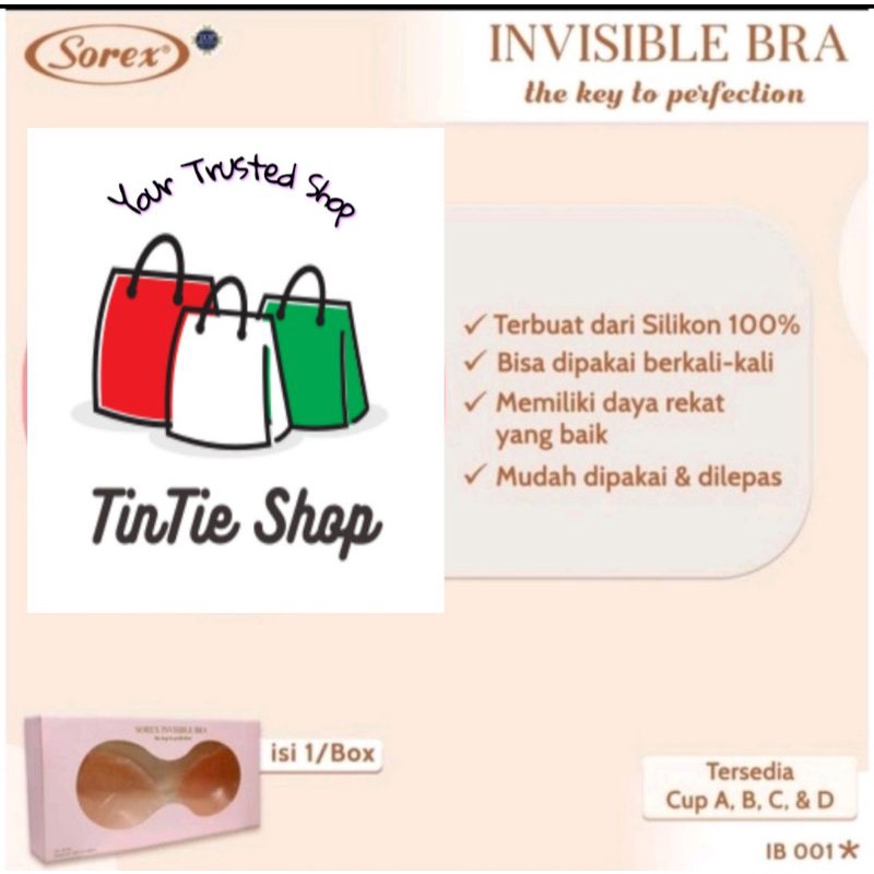 Sorex Invisible Bra Tanpa tali BH tempel IB001