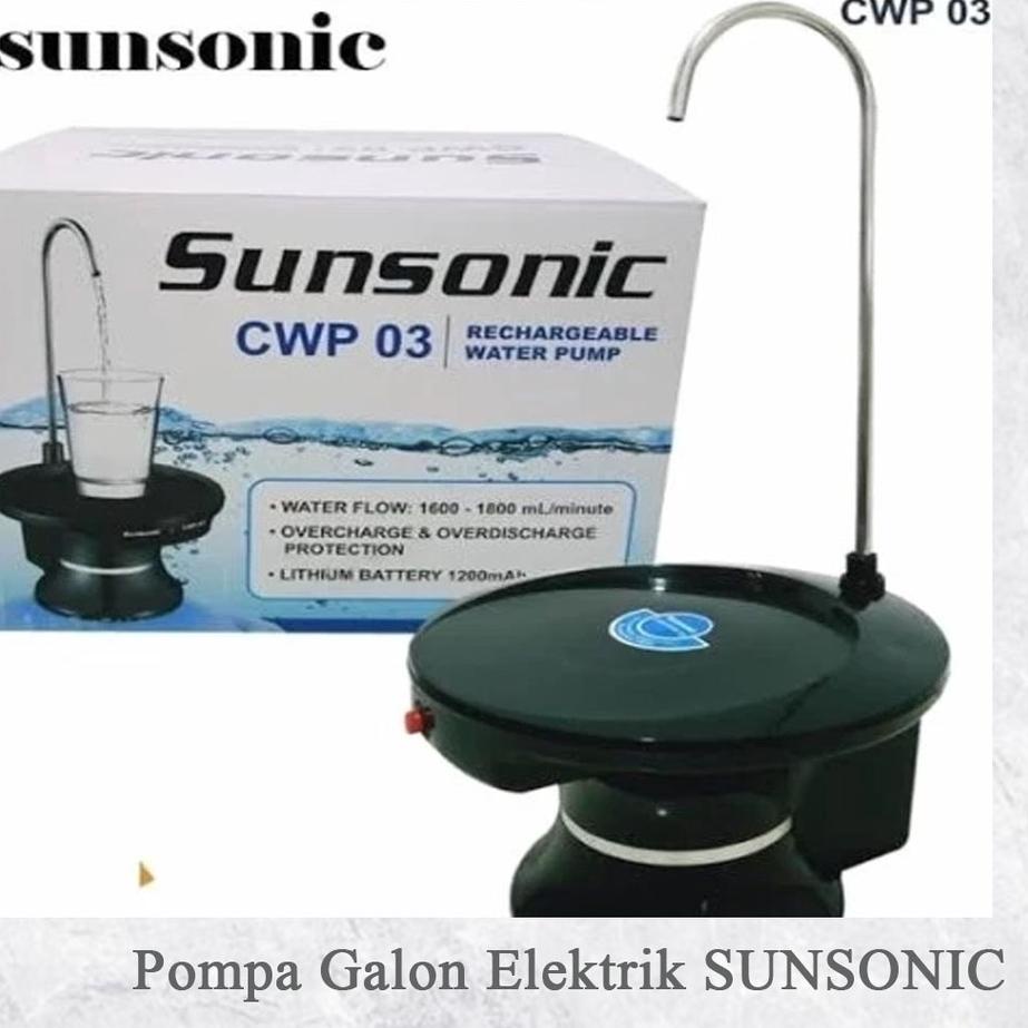 RVN278 pompa galon air elektrik  / water dispenser electric pump SUNSONIC CWP-3  + FREE KABEL CHARGE