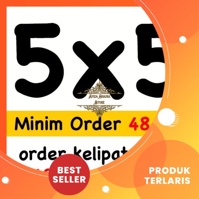 

Ukuran 5x5 cm Label Stiker Kromo Cetak + Cutting Berkwalitas